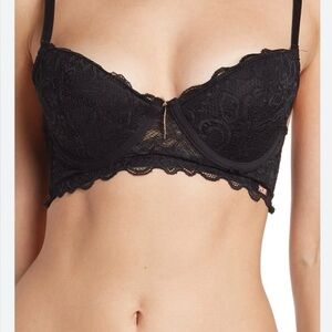 Racheal Roy Black Lace  molded underwire Bra. 36C